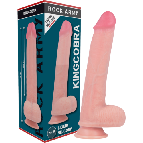 Dildo Rock Army Kingcobra 24 cm in silicone liquido