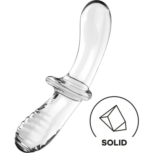 Dildo Satisfyer Double Crystal con doppia texture