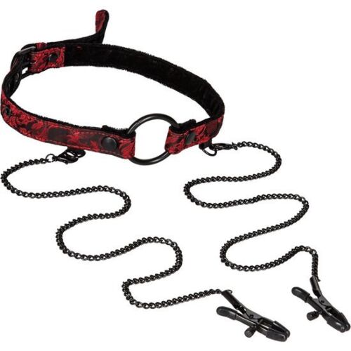 Mordaza Bondage Scandal con Pinze per il Controllo