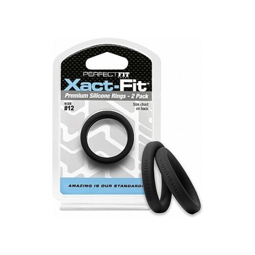 Confezione da 2 anelli in silicone Xact-fit 12,8 cm - nero