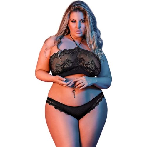 Lingerie Loviux Bandeaux & Panty L/XL - Set in pizzo