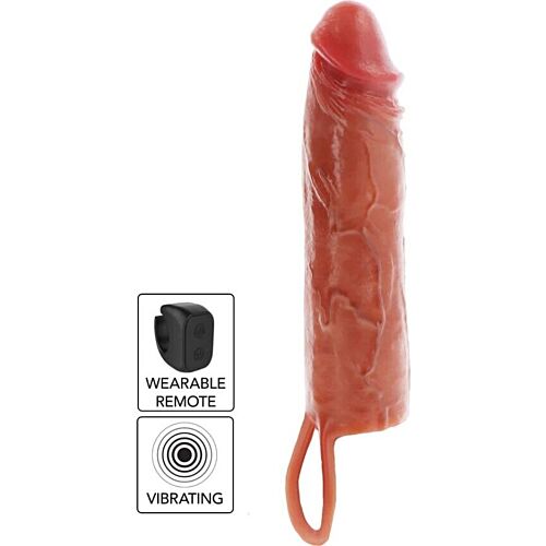 Guaina vibrante per il pene Get Real Hydrated Skin caramello