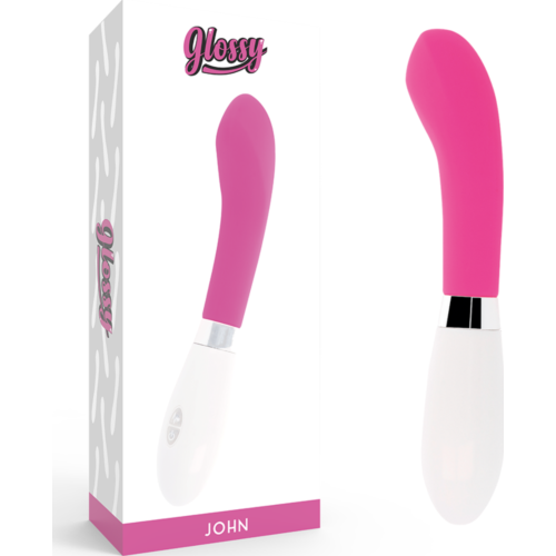 Vibratore GLOSSY John con curva naturale per il piacere