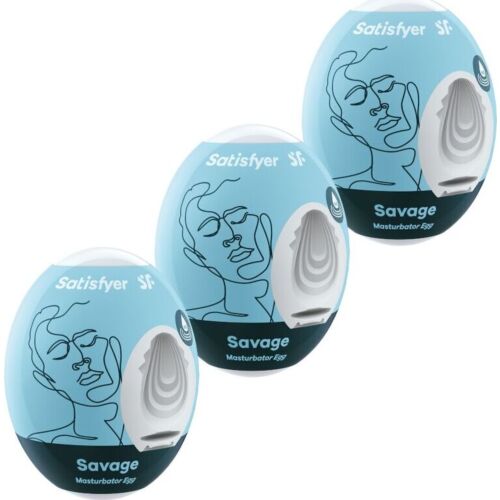 Uova masturbatori SATISFYER EGGS SAVAGE (Pack 3)
