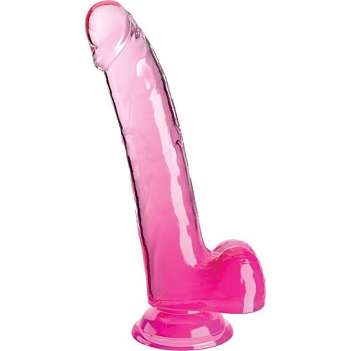 Dildo King Cock Clear con testicoli 20.3 cm