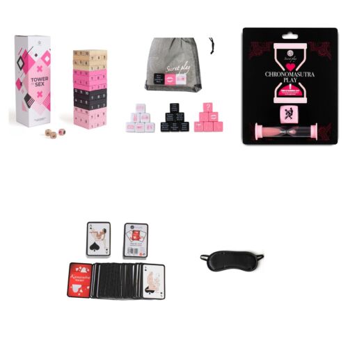 Kit di giochi erotici per coppie con torre, dadi e carte
