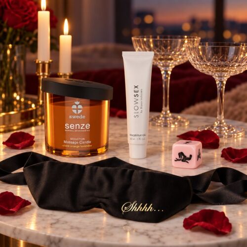 Kit regalo romantico per San Valentino, anniversario e Natale – scena d'atmosfera (immagine generata con IA)