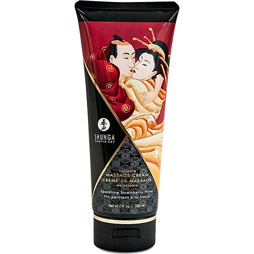 Crema Massaggio Shunga Fragola e Cava 200ml con Vitamina E
