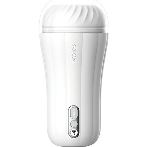 Masturbatore vibrante SVAKOM Robin White con guaina rimovibile