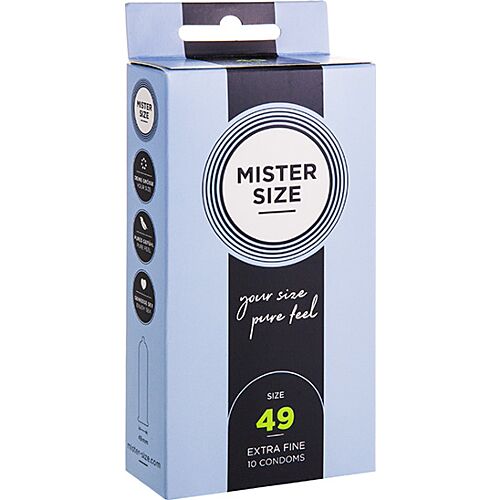 Preservativi MISTER SIZE 49 mm - Misura S per pene sensibili