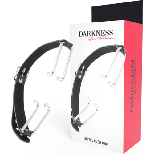Mordaza BDSM Darkness con gancho para juegos avanzados