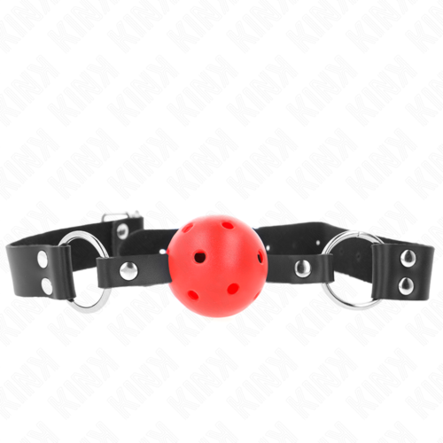 Bavaglio con palla traspirante KINK 4 cm doppio rivetto 62,5 x 2,5 cm regolabile 42-58 cm