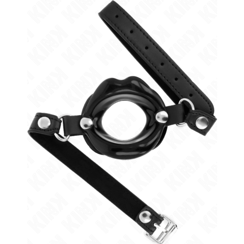 Bavaglio KINK 8 CM con guinzaglio regolabile in similpelle