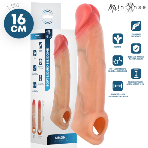 Guaina MR. INTENSE SIMON L per pene da 16 cm