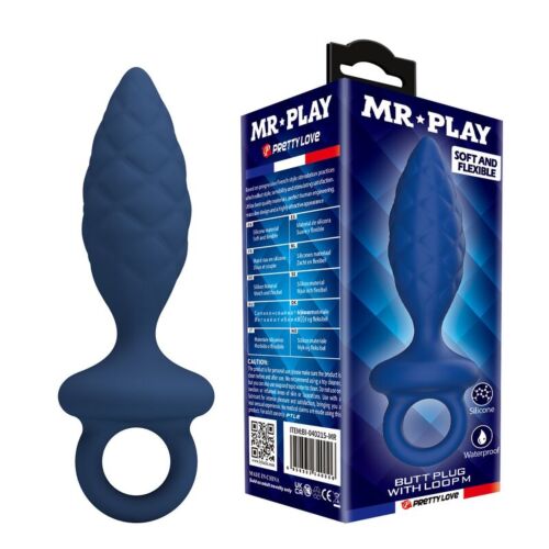 Plug Anale MR PLAY Textured con Anello di Sicurezza