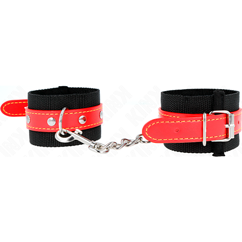 Manette KINK Wrist Restraint in nylon con guinzaglio regolabile
