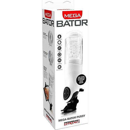 Pdx mega bator usb maschio masturbatore vagina bianco