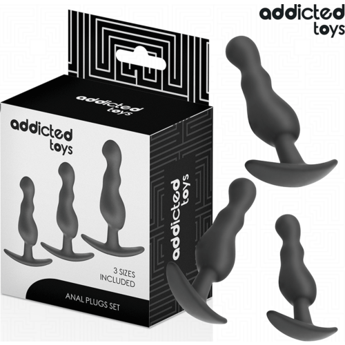 Set di 3 Plugs Anali Addicted Toys per ogni livello
