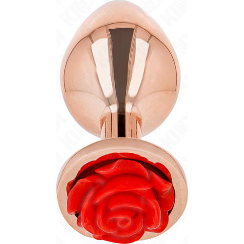 Plug Anal KINK con Rosa Rossa - Eleganza e Sensualità
