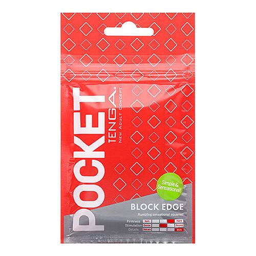 Masturbatore Tenga Pocket Block Edge con texture cubiche