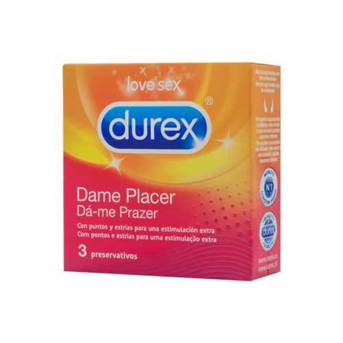Preservativi DUREX Dame Placer con punti e strie