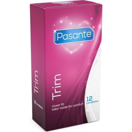 Preservativi Pasante Trim MS - 12 Unità con Larghezza Stretta