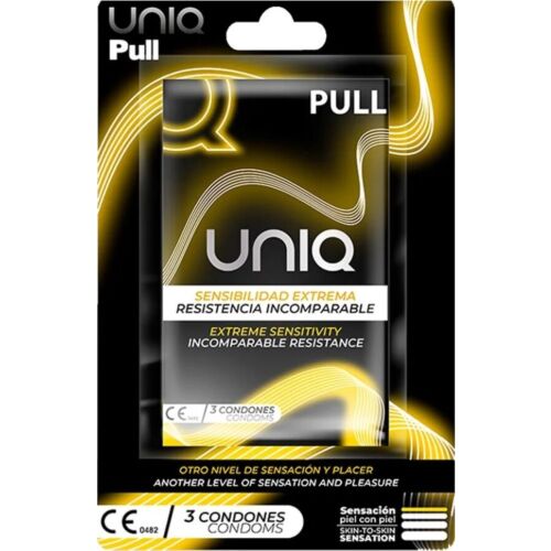 Preservativi UNIQ Pull senza lattice con strisce