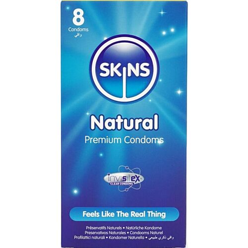 Preservativi Skins Natural 8-Pack | Sensazione di seconda pelle