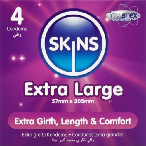 Preservativi SKINS XL Pack da 4 - Comfort e sicurezza