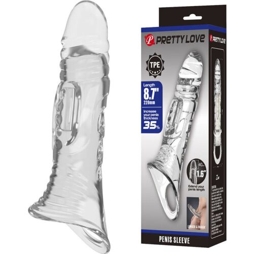 Guaina Pene Pretty Love Trasparente con Aumento Spessore