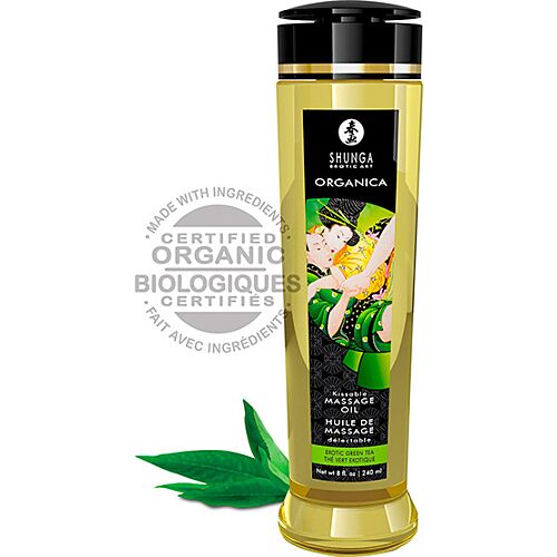 Olio da massaggio Shunga Tè Verde 240 ML per massaggi sensuali