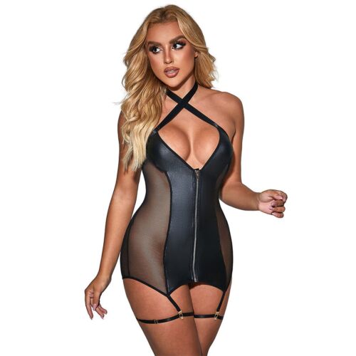 Vestito SUBBLIME 954444 in pelle nera