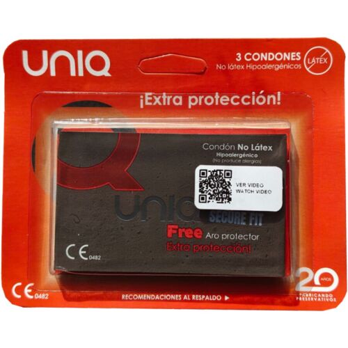 Preservativi UNIQ Secure Fit senza lattice: comfort totale