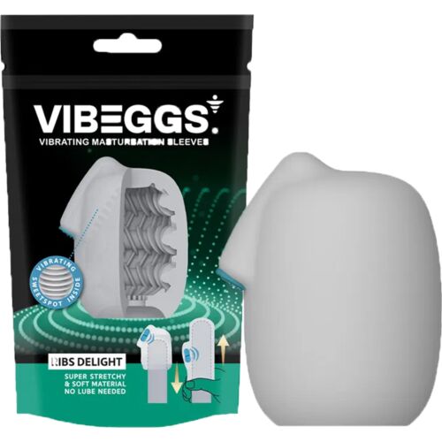 Manga masturbadora Vibeggs Rib Delight con vibrazione