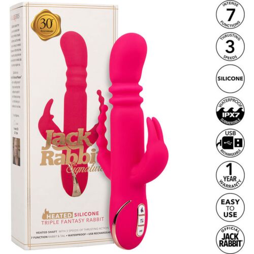 Vibratore Rabbit CALEXOTICS Jack Fantasy Triple Riscaldato