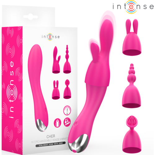 Vibratore Rabbit INTENSE Cher con 20 modalità e 4 testine