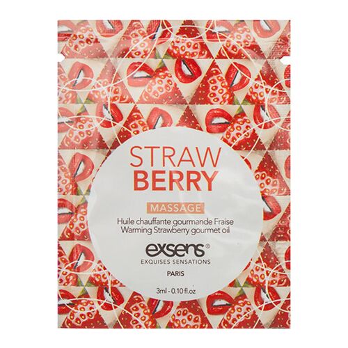 Olio da Massaggio Exsens Warming Gourmet Fragola 3ml con effetto caldo