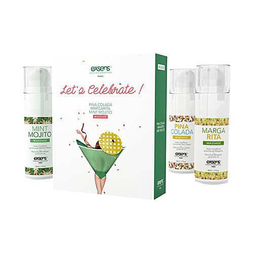 Kit di oli da massaggio Exsens Warming Gourmet | 3 sapori