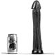 Plug anal ALL BLACK 31 cm con scanalature profonde