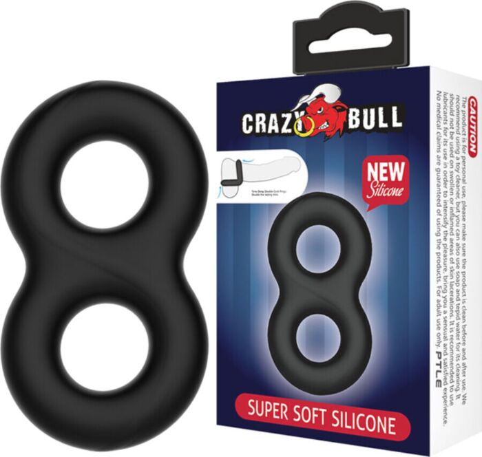 Anello Doppio Silicone Crazy Bull Infinity per Massimo Controllo