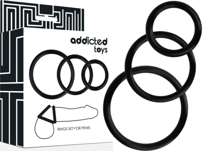 Anelli Pene Addicted Toys Set | Stimolazione Massima Anelli Pene Addicted Toys Set | Stimolazione Massima