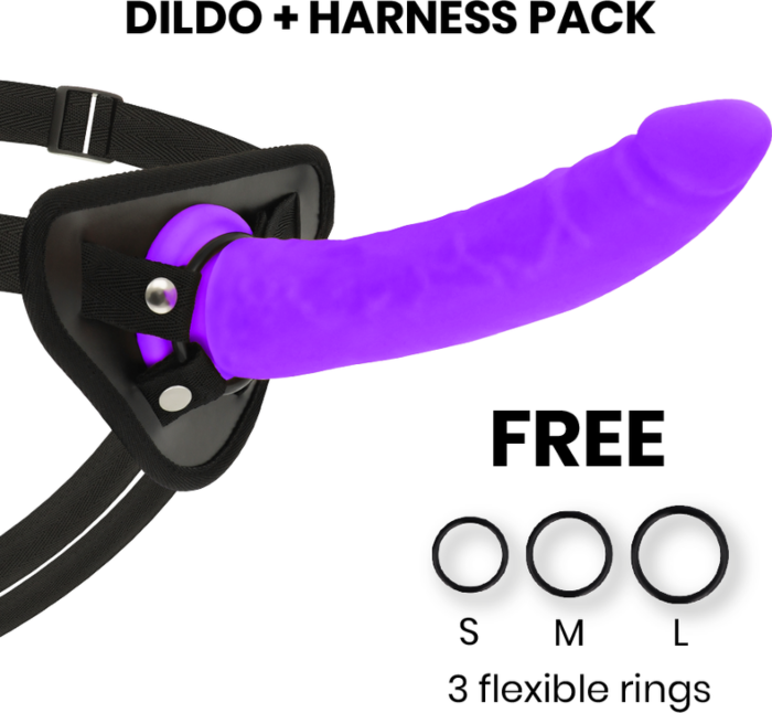 Arnes con dildo in silicone DELTACLUB 23 cm Arnes con dildo in silicone DELTACLUB 23 cm