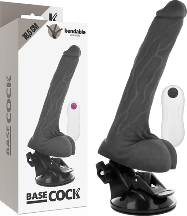Basecock vibrador articulable control remoto negro18.5cm Basecock vibrador articulable control remoto negro18.5cm
