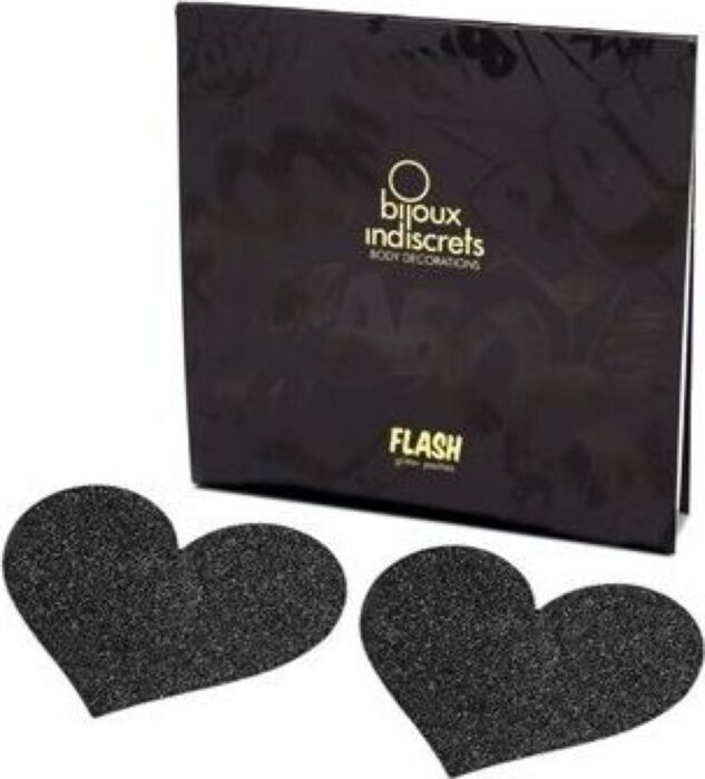 Bijoux pezoneras flash corazãn negro