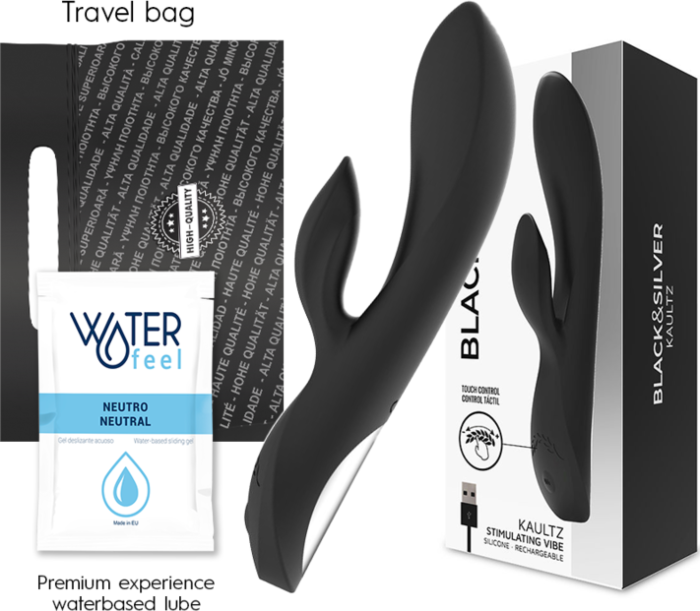 Black & silver kaultz vibrador control touch