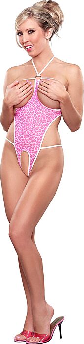 Body aperto Exposed PINK LEOPARD L/XL Body aperto Exposed PINK LEOPARD L/XL
