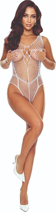 Bodystocking PASSION BS114 Blanco - Sensualidad Única