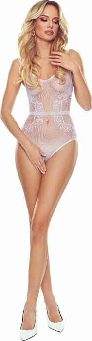 Bodystocking PASSION BS115 Blanco - Sensualidad Única Bodystocking PASSION BS115 Blanco - Sensualidad Única