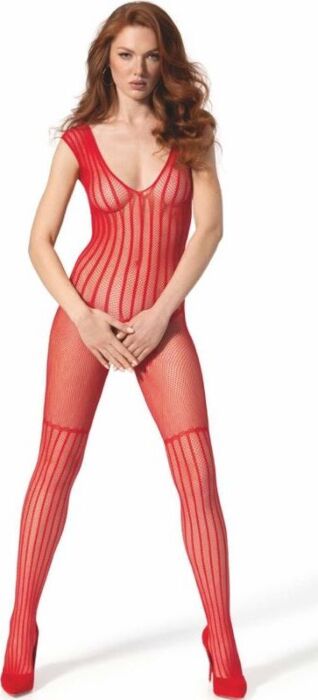 Bodystocking PASSION Rojo Talla Única Sexy