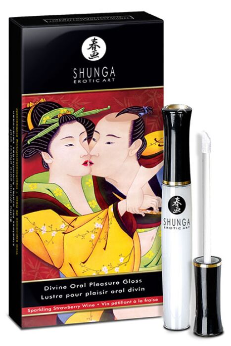 Gloss labiale Shunga Divino Fragola e Cava con effetto 3 in 1